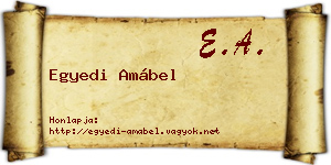 Egyedi Amábel névjegykártya